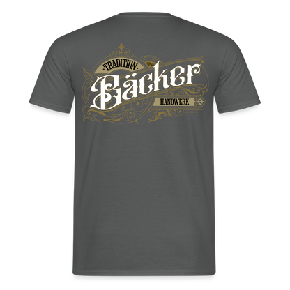 Unisex T-Shirt "Bäcker" Tradition Handwerk Anthrazit Männer T-Shirt