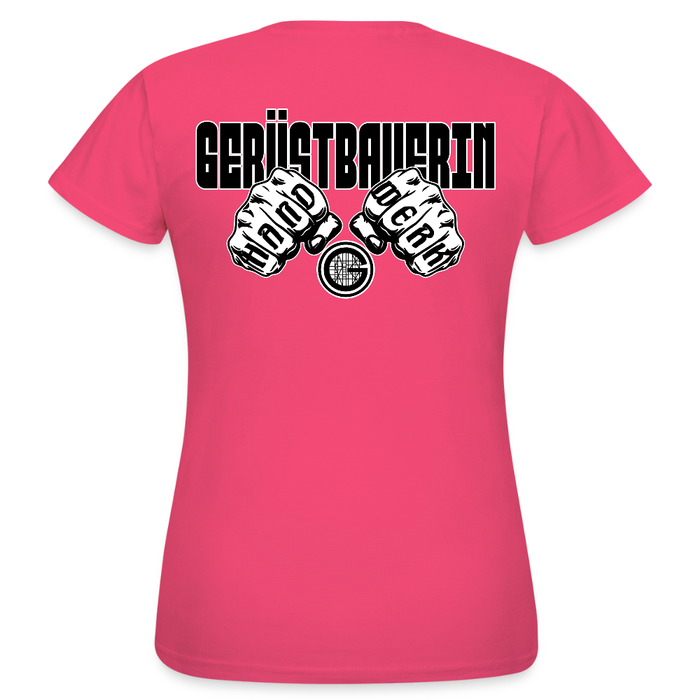 Frauen T-Shirt "Gerüstbauerin" (beidseitig bedruckt) - Azalea