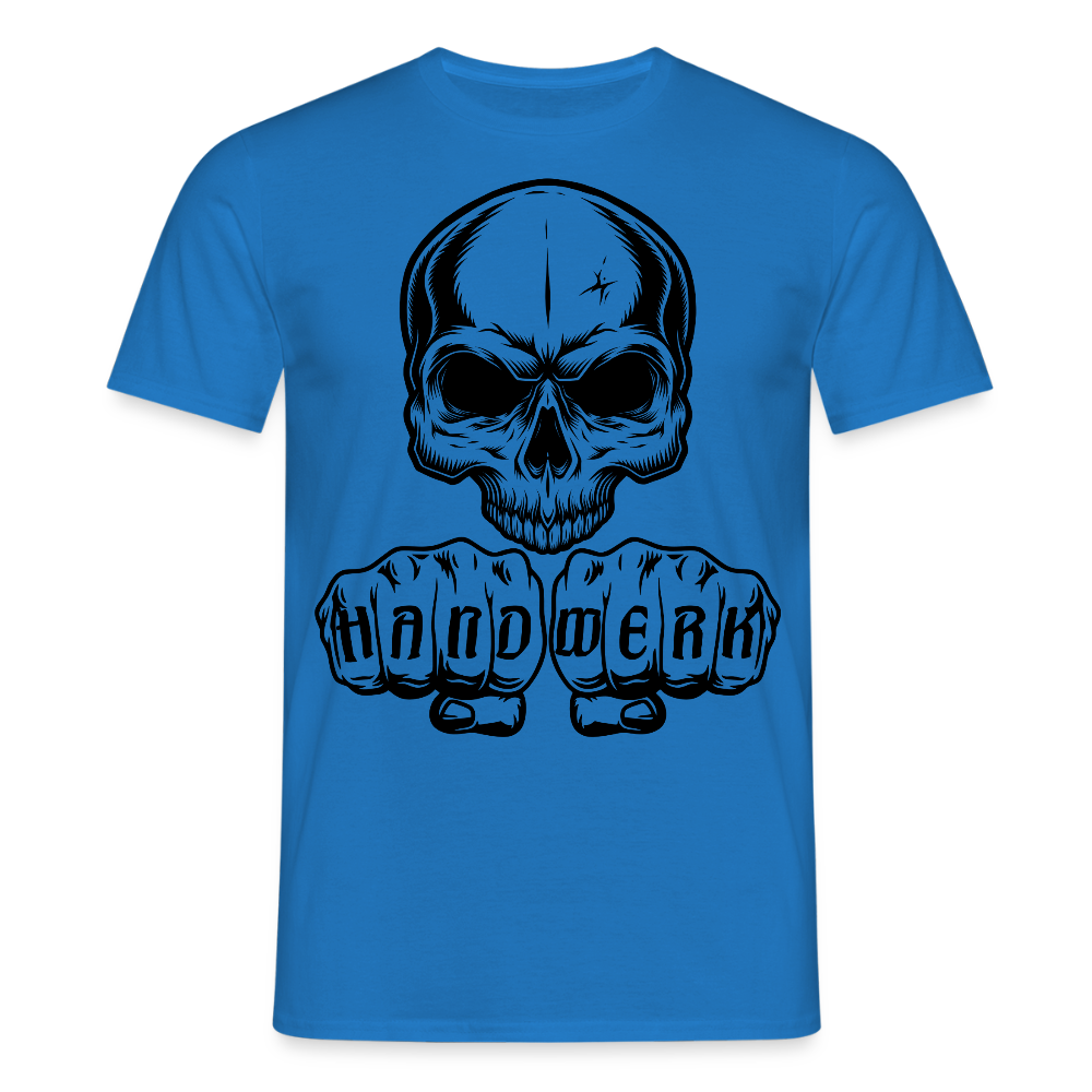 Unisex T-Shirt "Skull-Handwerk" Royalblau Männer T-Shirt