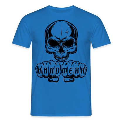 Unisex T-Shirt "Skull-Handwerk" Royalblau Männer T-Shirt
