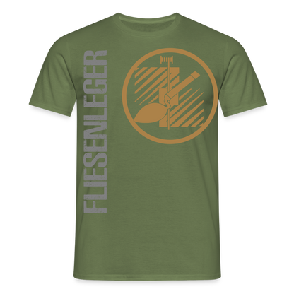Unisex T-Shirt "Fliesenleger" Militärgrün Männer T-Shirt