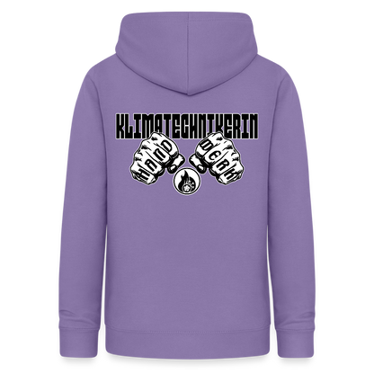Frauen Hoodie "Klimatechnikerin" (beidseitig beruckt) Lavendel Frauen Hoodie