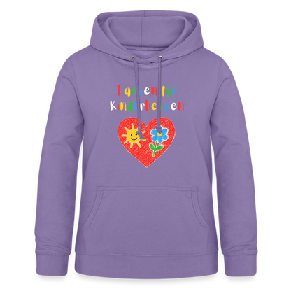 Frauen Hoodie "Farben für Kinderherzen" Lavendel Frauen Hoodie