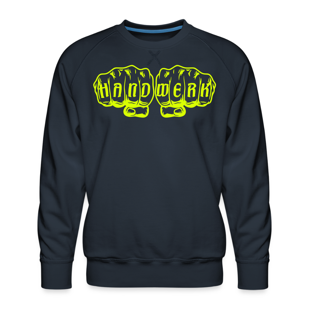 Unisex Premium Pullover "Isolierer" neongelb Navy Männer Premium Pullover