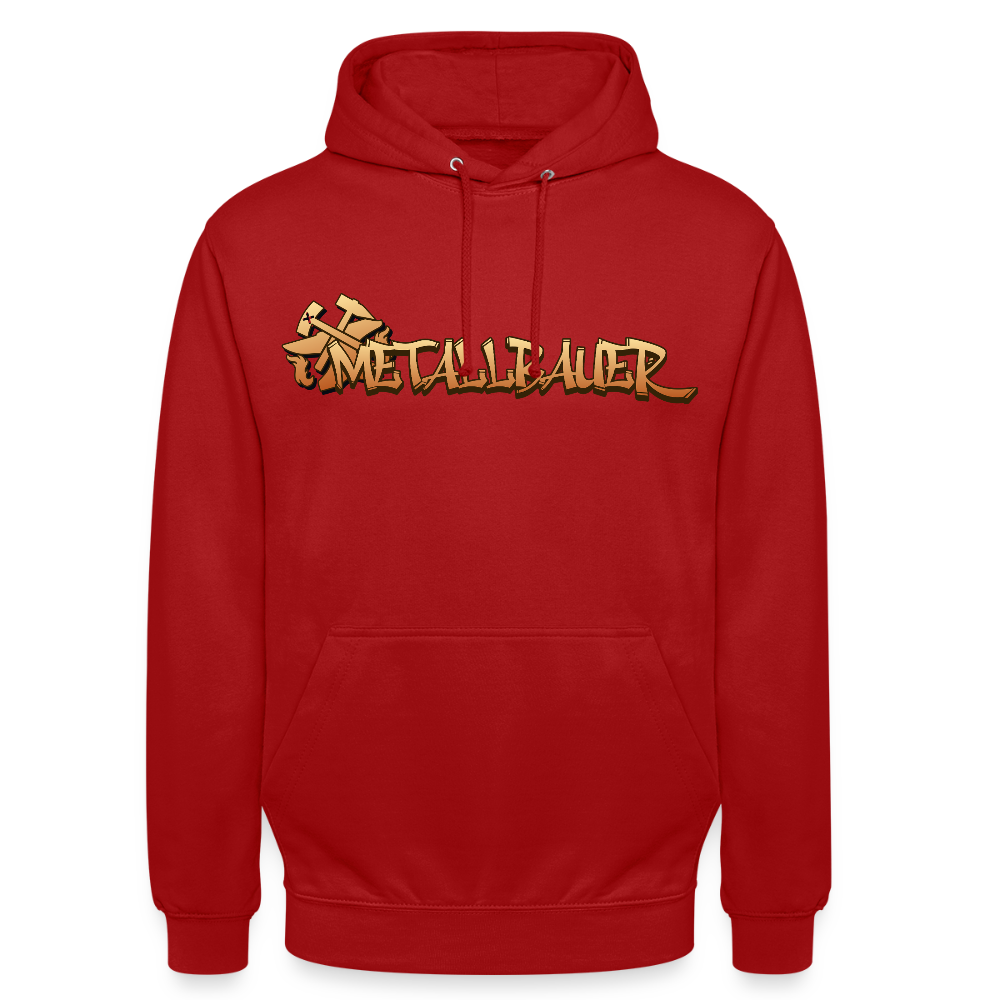 Unisex Hoodie "Metallbauer" Rot Unisex Hoodie