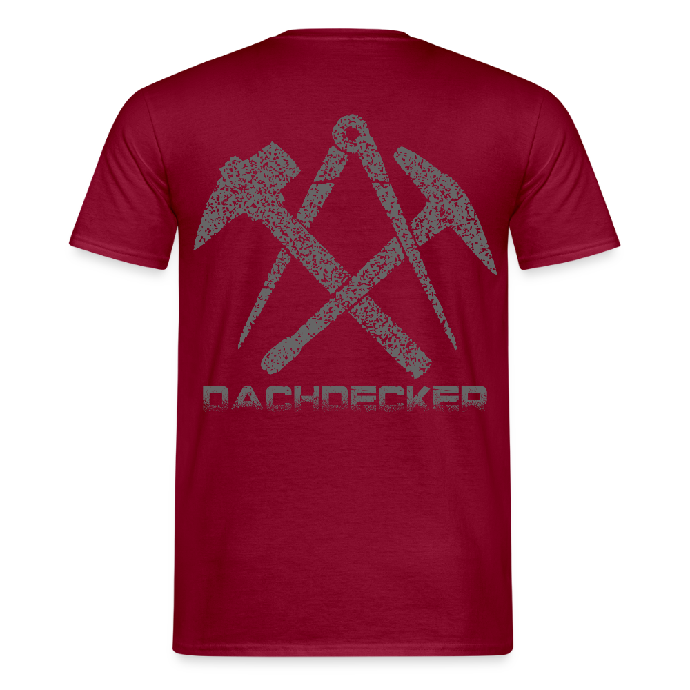 Unisex T-Shirt "Dachdecker" Ziegelrot Männer T-Shirt