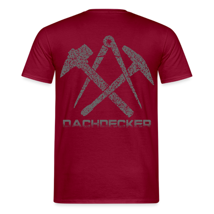 Unisex T-Shirt "Dachdecker" Ziegelrot Männer T-Shirt