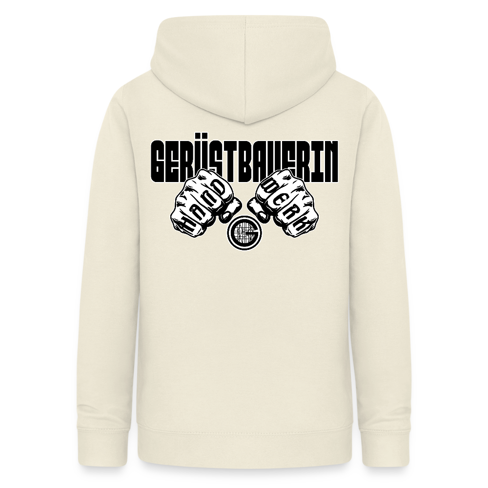 Frauen Hoodie "Gerüstbauerin" (beidseitig beruckt) - Vanille-Milchshake