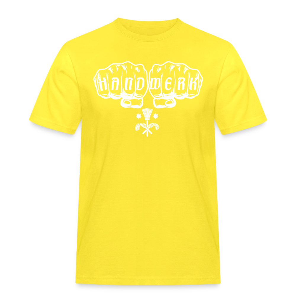 Männer Workwear T-Shirt "Schornsteinfeger" Gelb Männer Workwear T-Shirt