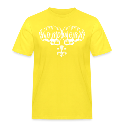 Männer Workwear T-Shirt "Schornsteinfeger" Gelb Männer Workwear T-Shirt