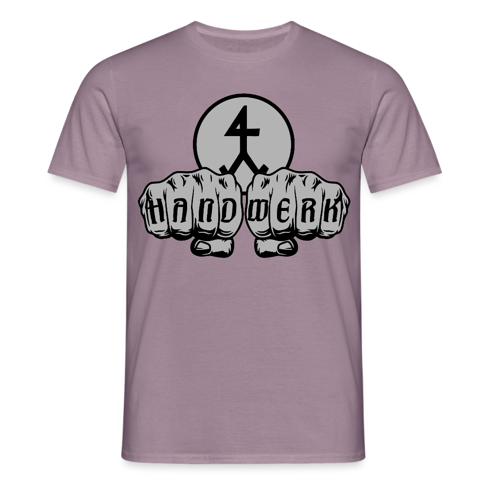 Unisex T-Shirt "Steinmetz" Lilagrau Männer T-Shirt