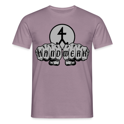 Unisex T-Shirt "Steinmetz" Lilagrau Männer T-Shirt