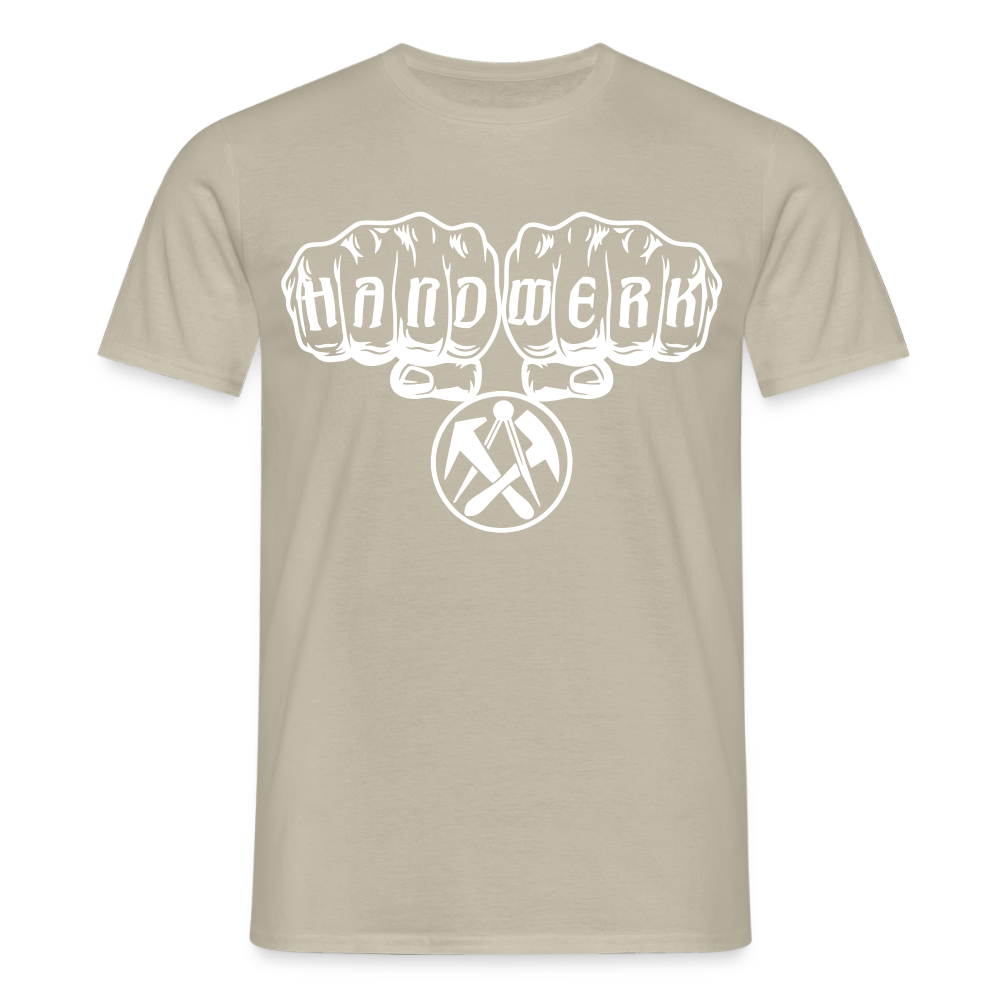 Unisex T-Shirt "Dachdecker" Sandbeige Männer T-Shirt