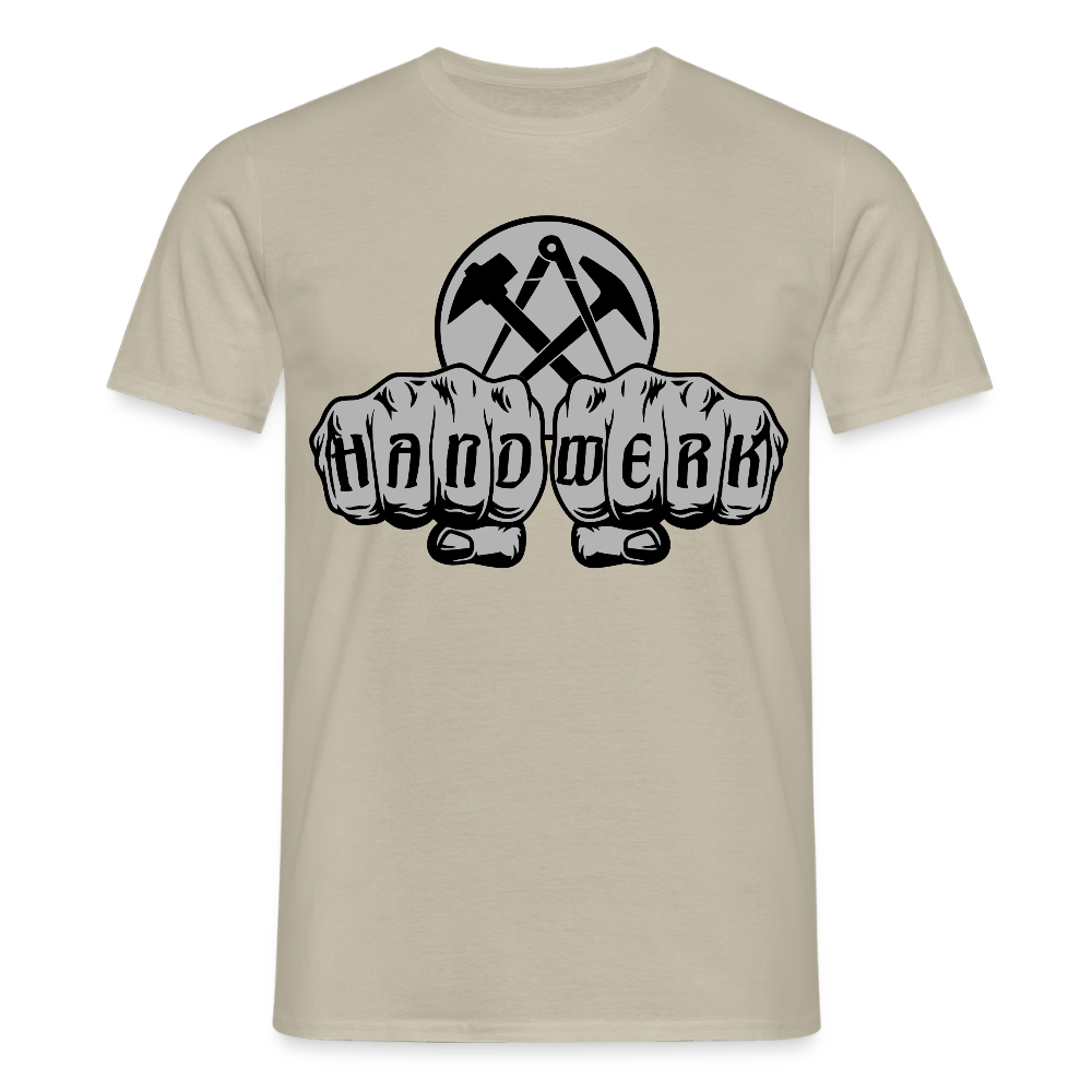 Unisex T-Shirt "Dachdecker" Sandbeige Männer T-Shirt