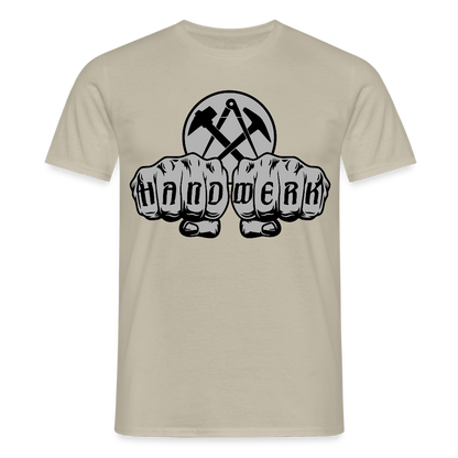 Unisex T-Shirt "Dachdecker" Sandbeige Männer T-Shirt
