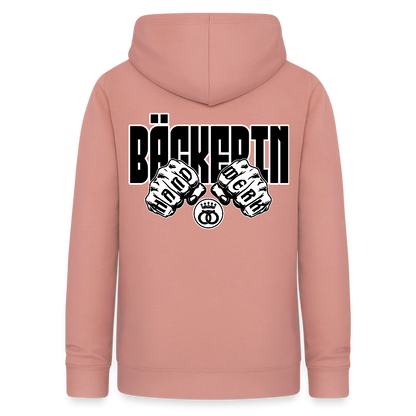 Frauen Hoodie "Bäckerin" (beidseitig beruckt) - Altrosa