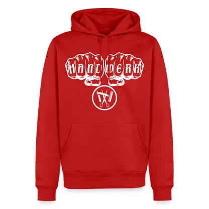 Männer Premium Hoodie "Friseur" Rot Männer Premium Hoodie