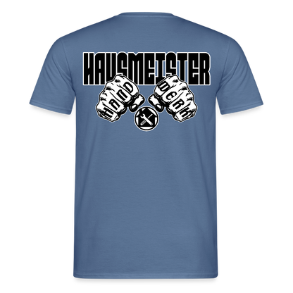 Unisex T-Shirt "Hausmeister" Taubenblau Männer T-Shirt