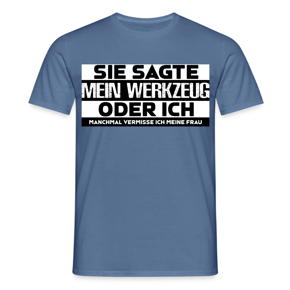 Unisex T-Shirt "Werkzeug" Taubenblau Männer T-Shirt