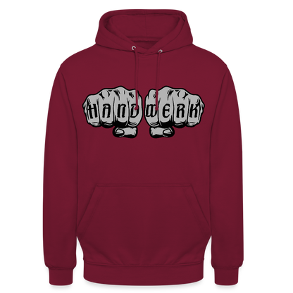 Unisex Hoodie "Handwerk" Bordeaux Unisex Hoodie