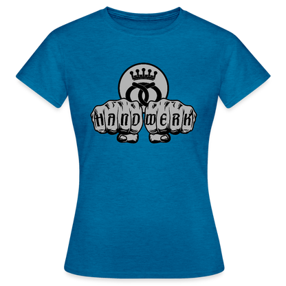 Frauen T-Shirt "Bäcker" Antikblaues Saphir meliert Frauen T-Shirt