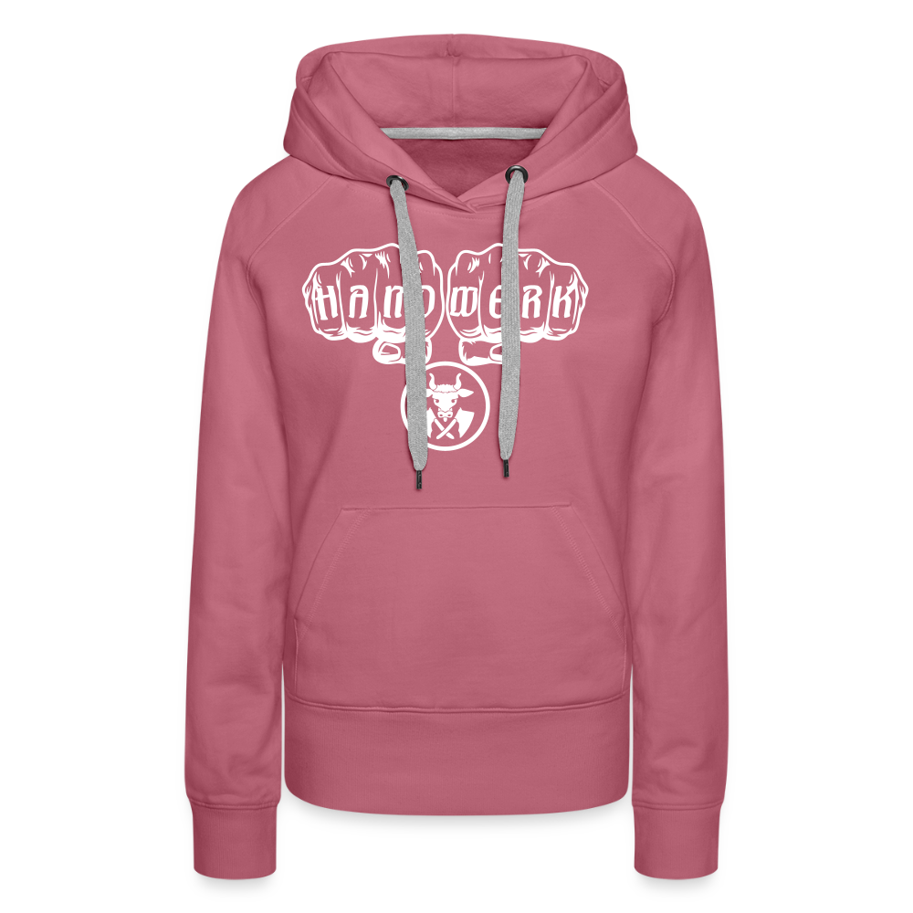 Frauen Premium Hoodie "Metzger" Malve Frauen Premium Hoodie