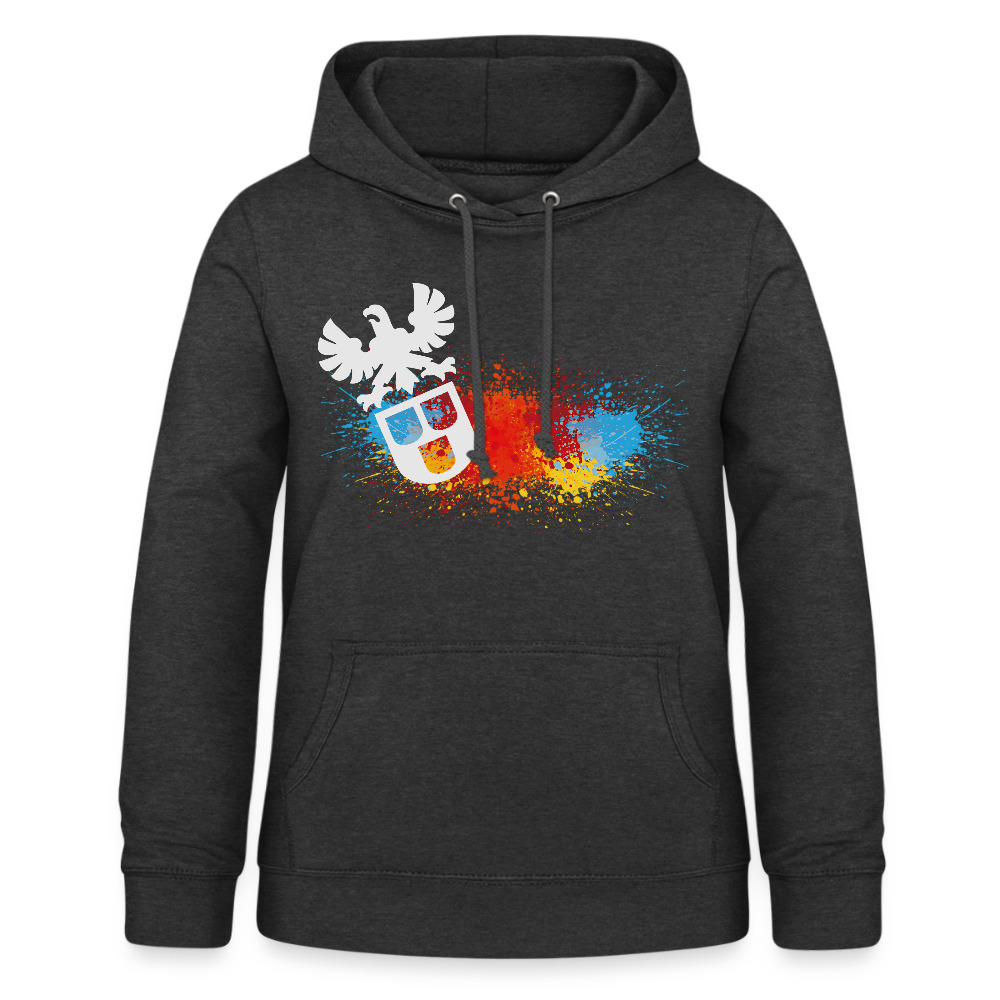 Frauen Hoodie "Maler-Splash" Anthrazit Frauen Hoodie