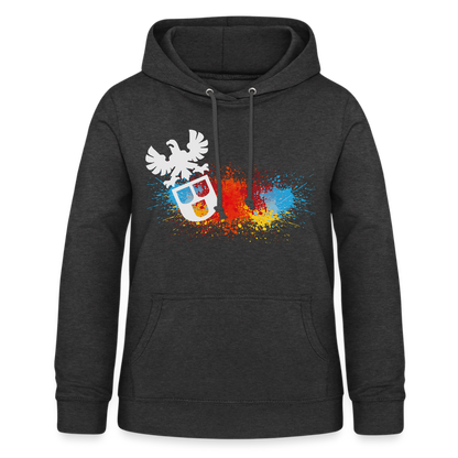 Frauen Hoodie "Maler-Splash" Anthrazit Frauen Hoodie