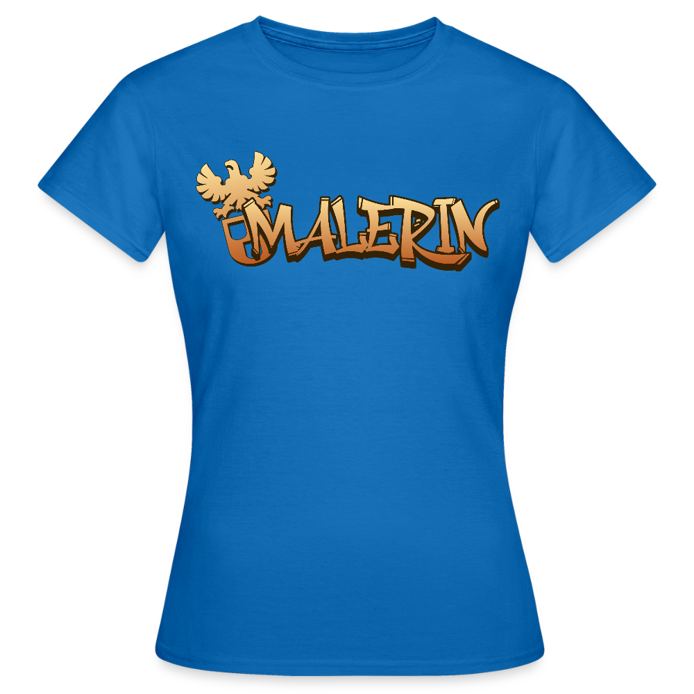 Frauen T-Shirt "Malerin" Royalblau Frauen T-Shirt