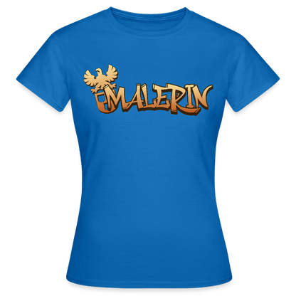 Frauen T-Shirt "Malerin" Royalblau Frauen T-Shirt
