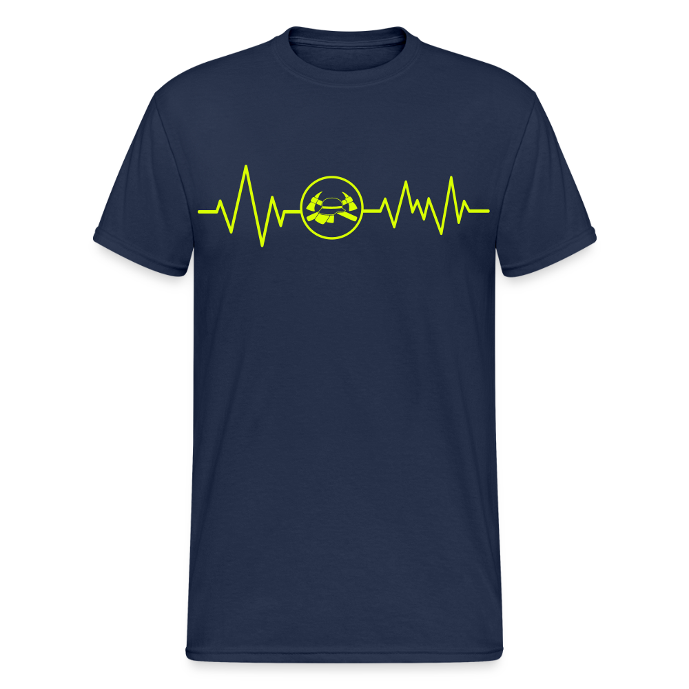 Unisex T-Shirt "Feuerwehr 5" Navy Männer Gildan Heavy T-Shirt