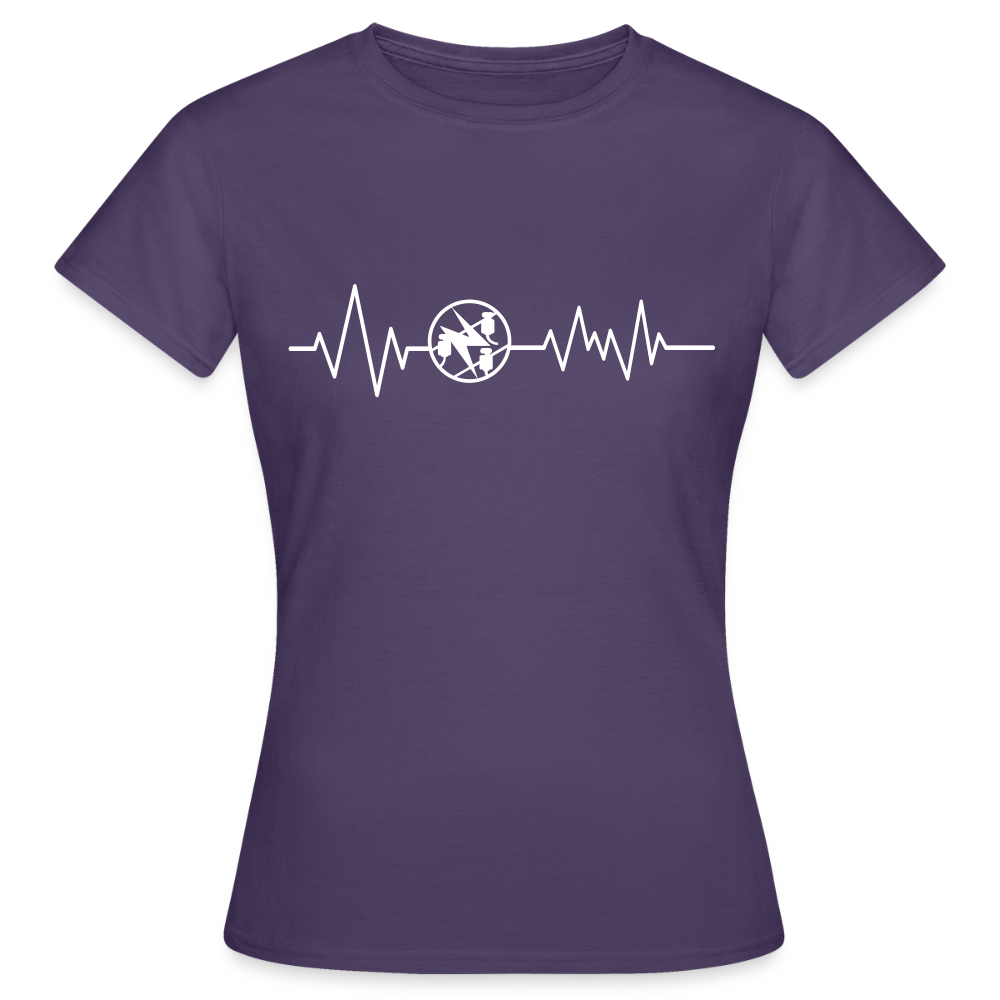 Frauen T-Shirt "Elektriker" Dunkellila Frauen T-Shirt
