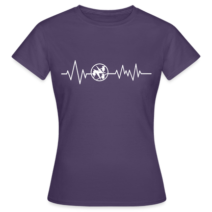 Frauen T-Shirt "Elektriker" Dunkellila Frauen T-Shirt
