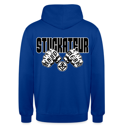 Unisex Hoodie "Stuckateur" (beidseitig bedruckt) Royalblau Unisex Hoodie