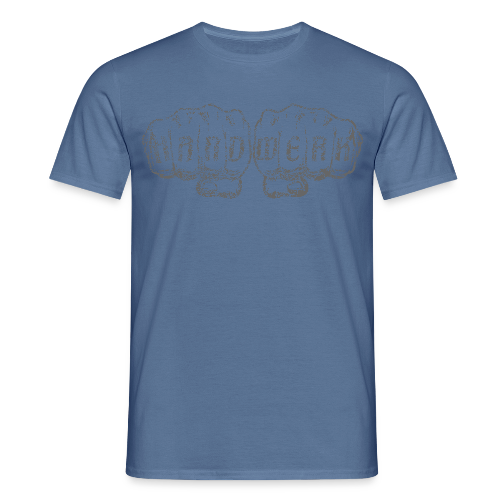 Unisex T-Shirt "Handwerk" Taubenblau Männer T-Shirt