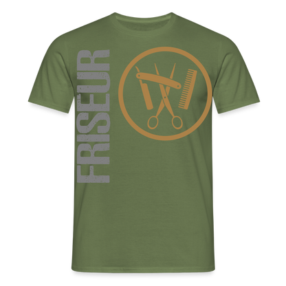 Unisex T-Shirt "Friseur" Militärgrün Männer T-Shirt