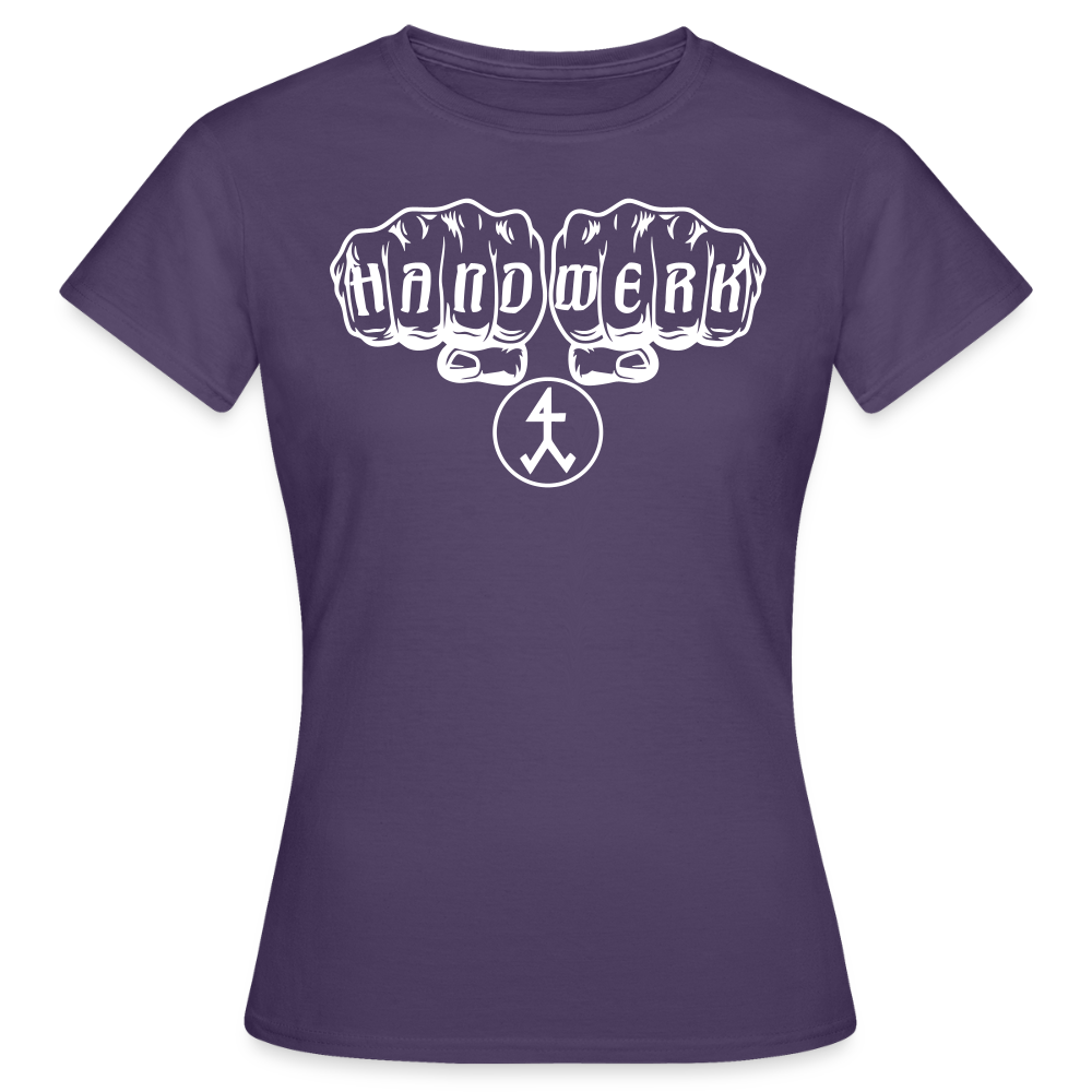Frauen T-Shirt "Steinmetz" Dunkellila Frauen T-Shirt