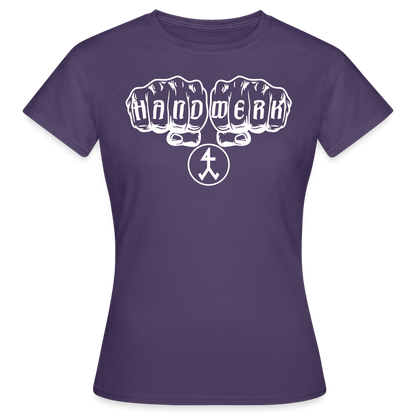 Frauen T-Shirt "Steinmetz" Dunkellila Frauen T-Shirt
