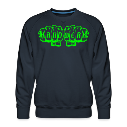 Unisex Premium Pullover "Drechsler" neongrün Navy Männer Premium Pullover