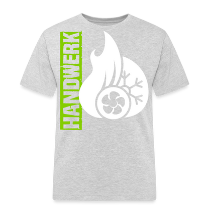 Unisex Workwear T-Shirt "Klimatechniker" Grau meliert Männer Workwear T-Shirt