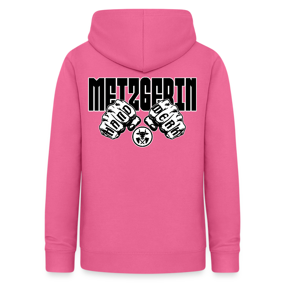 Frauen Hoodie "Metzgerin" (beidseitig beruckt) Pink Frauen Hoodie