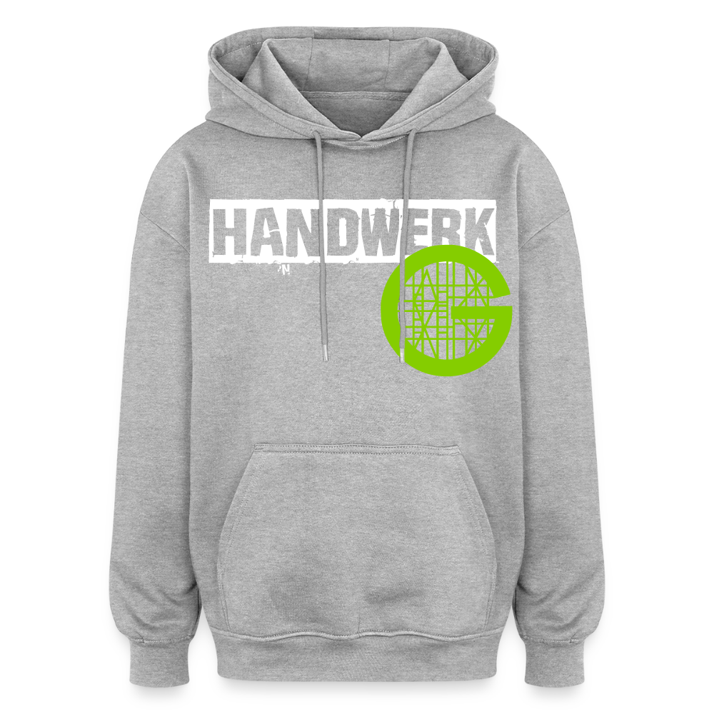 Oversized Unisex Hoodie "Gerüstbauer" - Grau meliert