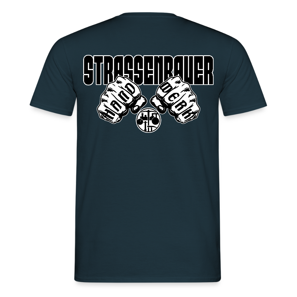 Unisex T-Shirt "Strassenbauer" Navy Männer T-Shirt