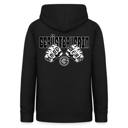 Frauen Hoodie "Gerüstbauerin" (beidseitig beruckt) - Schwarz