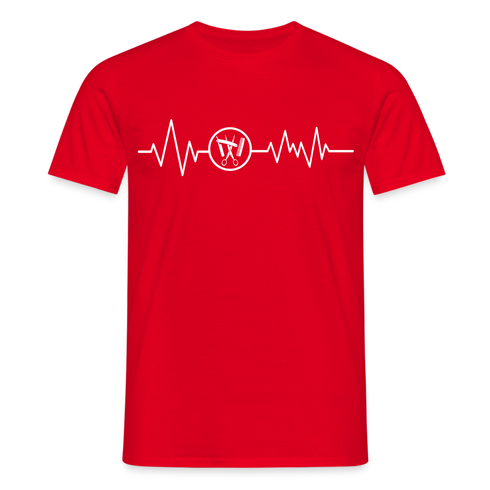 Unisex T-Shirt "Friseur" Rot Männer T-Shirt