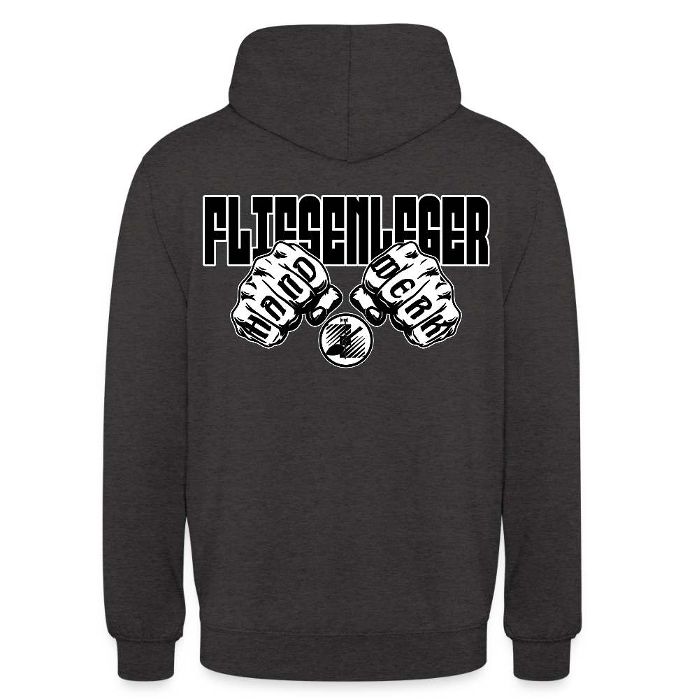 Unisex Hoodie "Fliesenleger" (beidseitig bedruckt) Anthrazit Unisex Hoodie