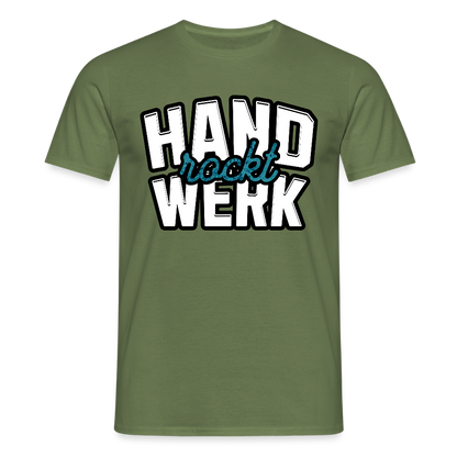 Unisex T-Shirt "Handwerk rockt" Militärgrün Männer T-Shirt