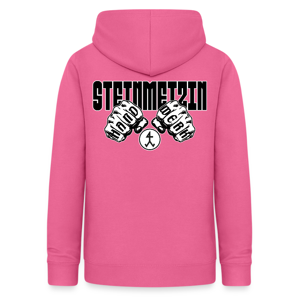 Frauen Hoodie "Steinmetzin" (beidseitig beruckt) Pink Frauen Hoodie