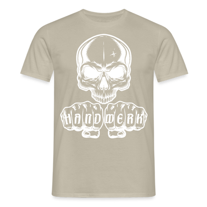 Unisex T-Shirt "Skull-Handwerk" Sandbeige Männer T-Shirt