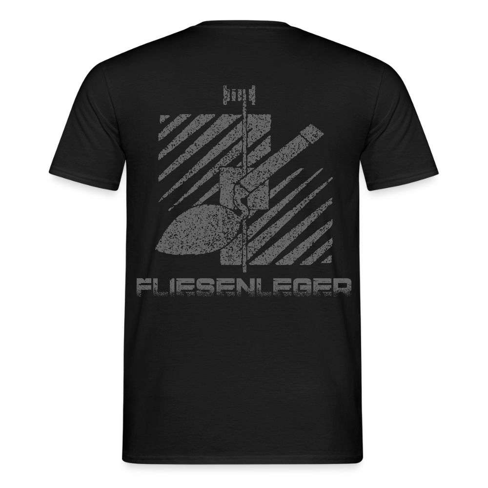 Unisex T-Shirt "Fliesenleger" Schwarz Männer T-Shirt